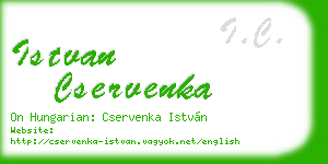 istvan cservenka business card