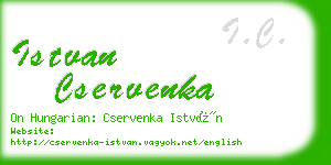 istvan cservenka business card